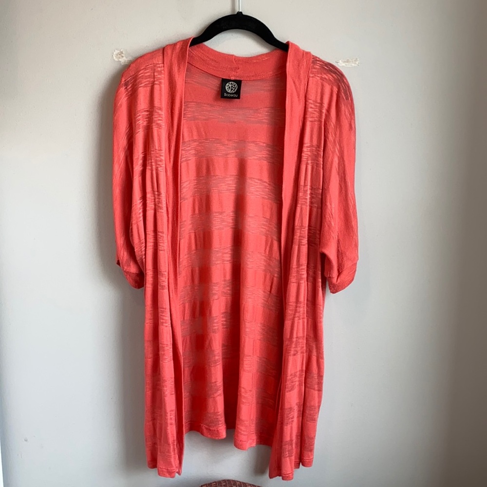 Bobeau knit open cardigan